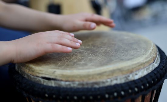 hands of man with drum